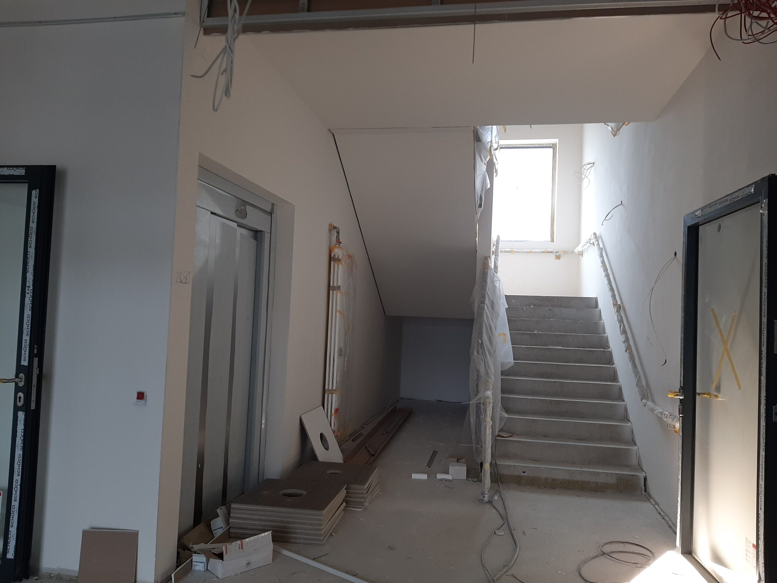 Innenansicht, Baustelle Treppenhaus
